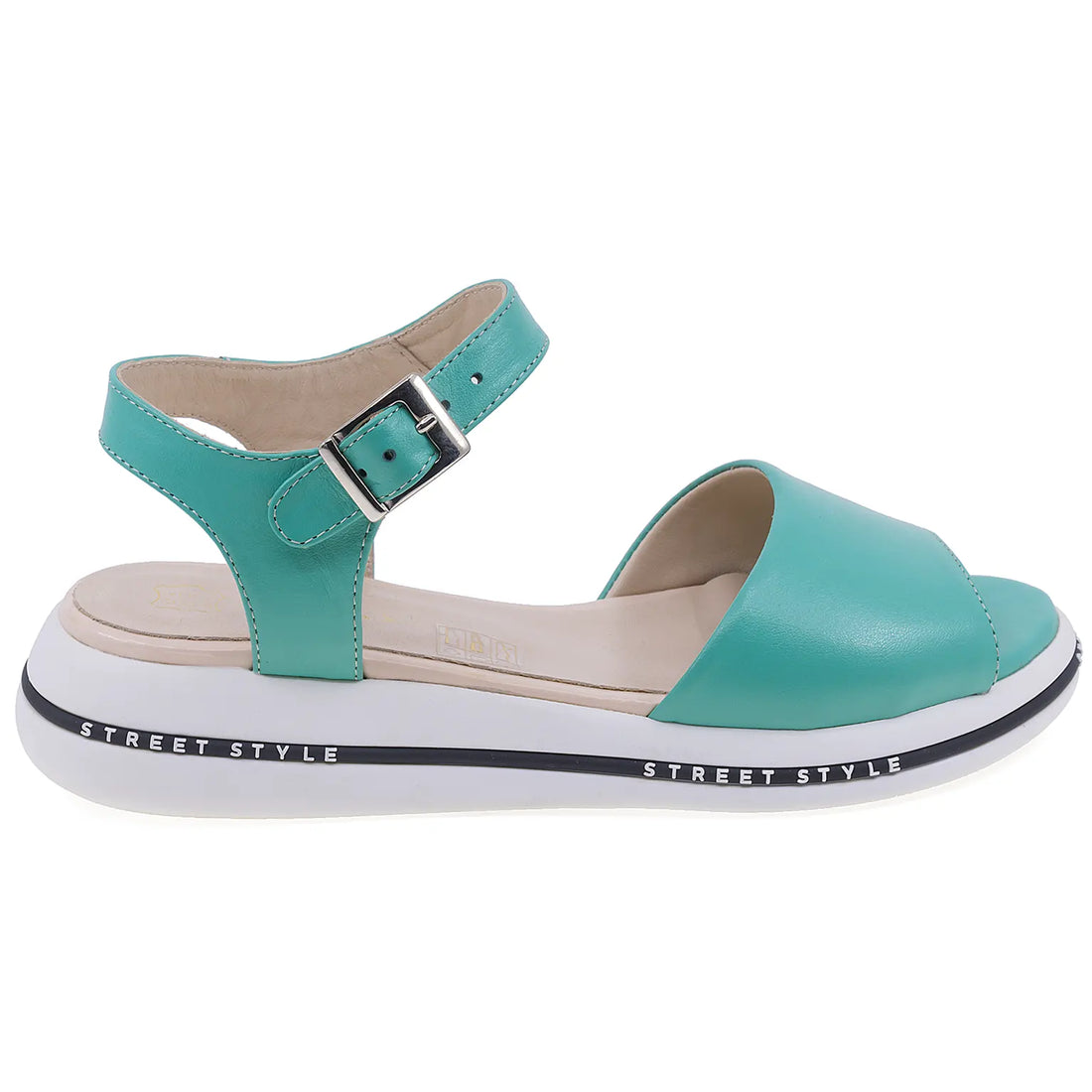 Sandale Dama, Caspian, CAS, Panda, Casual, Piele naturala, Vernil