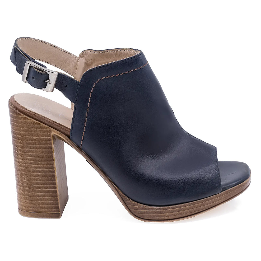 Sandale Dama, Caspian, CAS, Vanesa/1, Casual, Piele naturala, Bleumarin