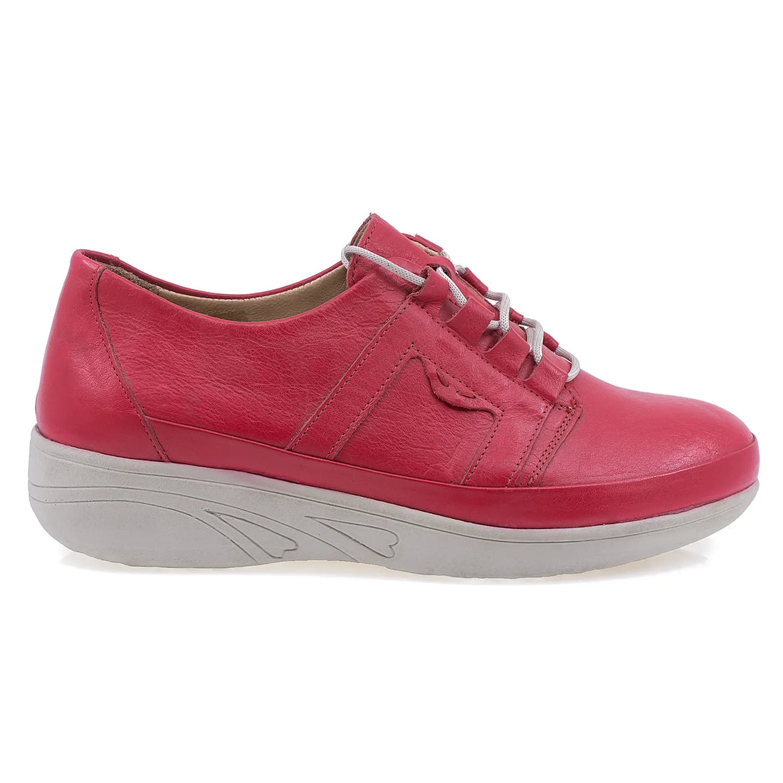 Pantofi dama casual Caspian piele naturala 6013 rosu