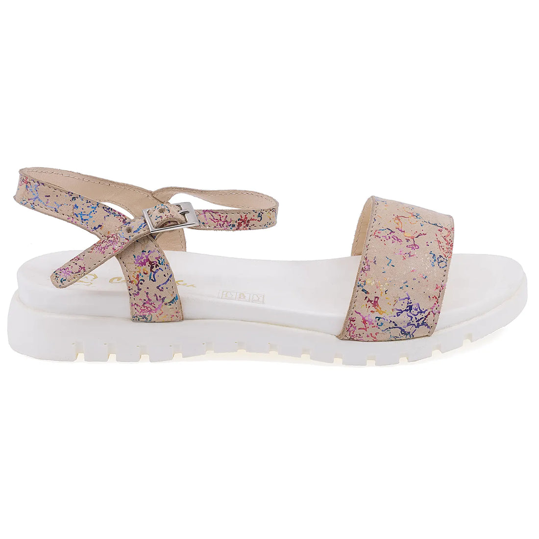 Sandale Dama, Caspian, CAS, V14, Casual, Piele naturala, Flori