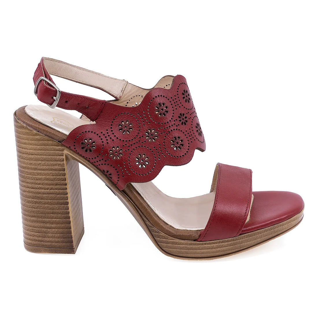 Sandale Dama, Caspian, CAS, Andra, Casual, Piele naturala, Rosu