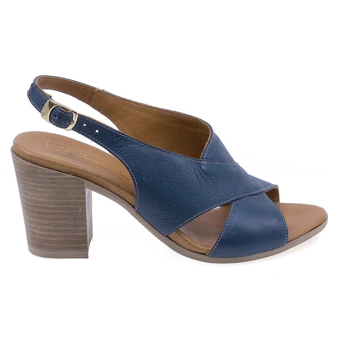 Sandale Dama, Caspian, Cas-Vanesa, Casual, Piele Naturala, Bleumarin