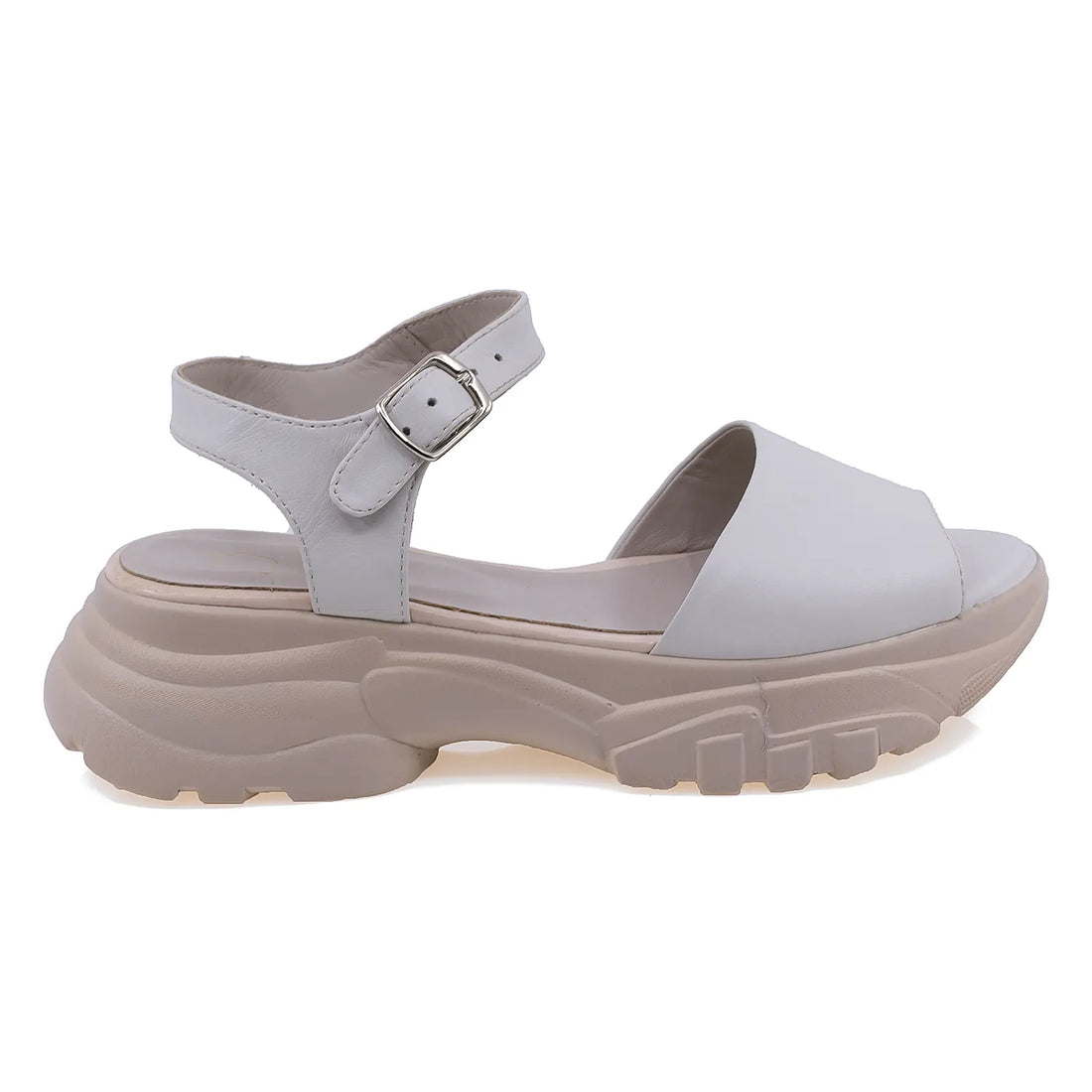 Sandale Dama, Caspian, CAS, Panda/1, Casual, Piele naturala, Bej