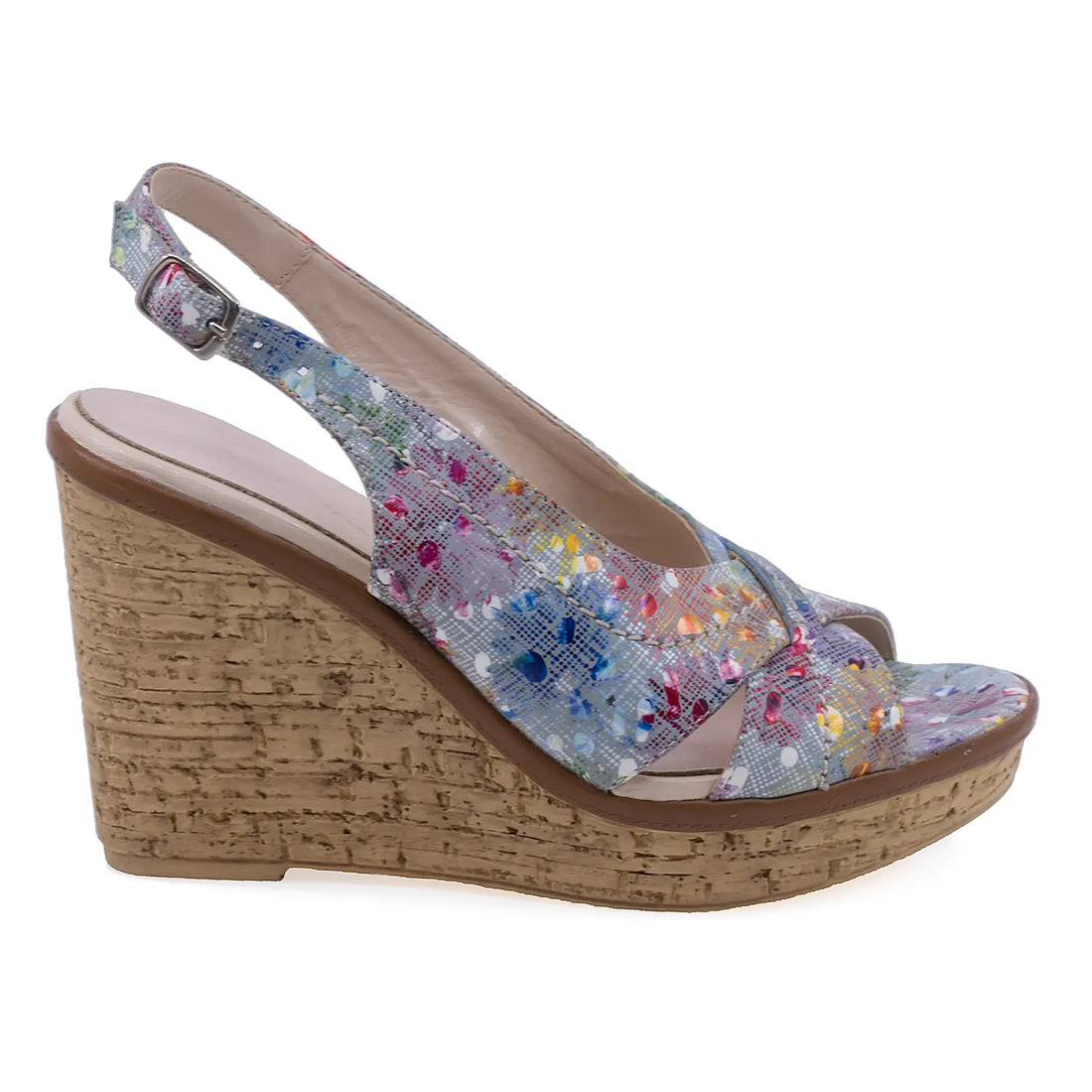 Sandale Dama Caspian, 76, Casual, Piele Naturala, Fond/blu