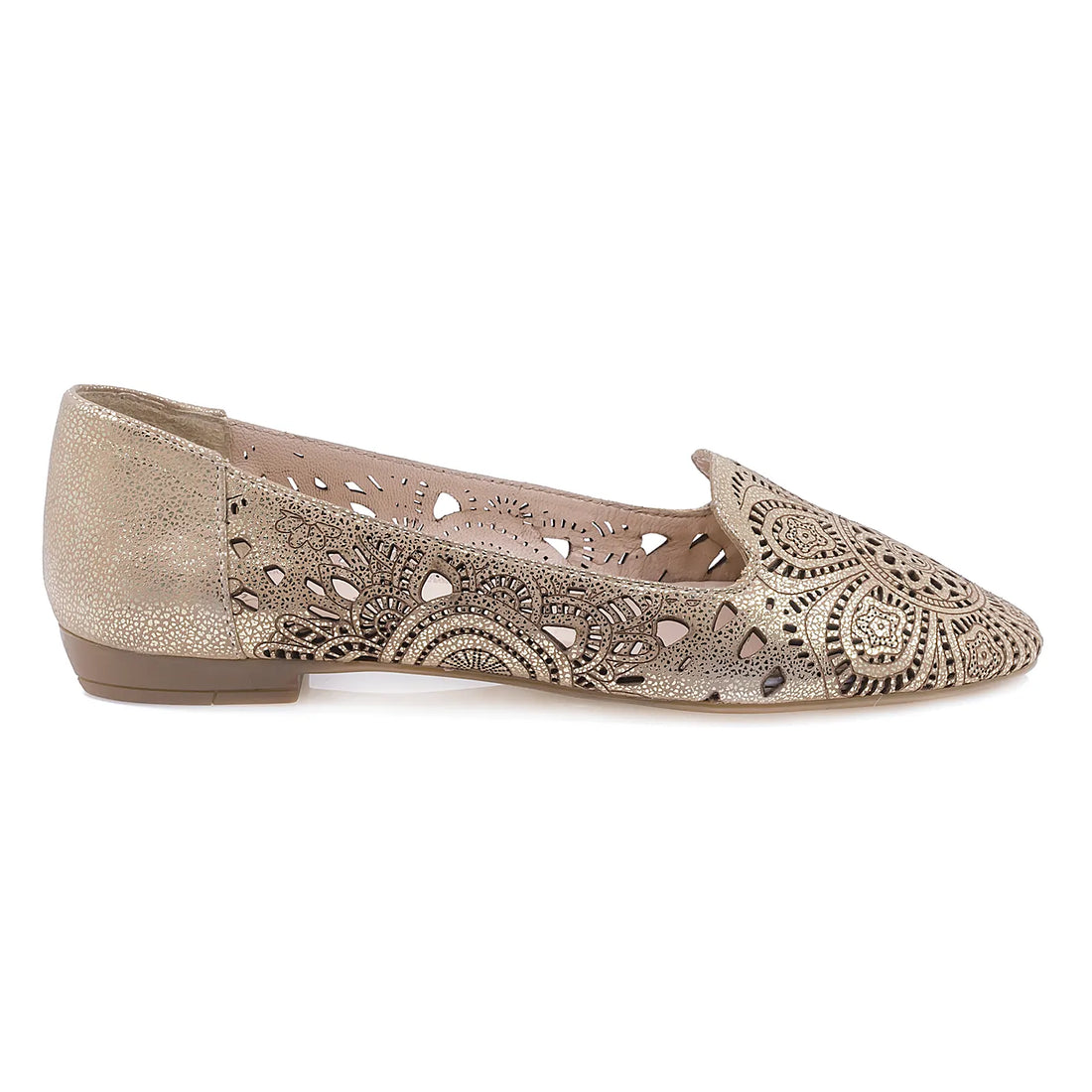 Balerini dama casual Caspian piele naturala SAMIRA auriu