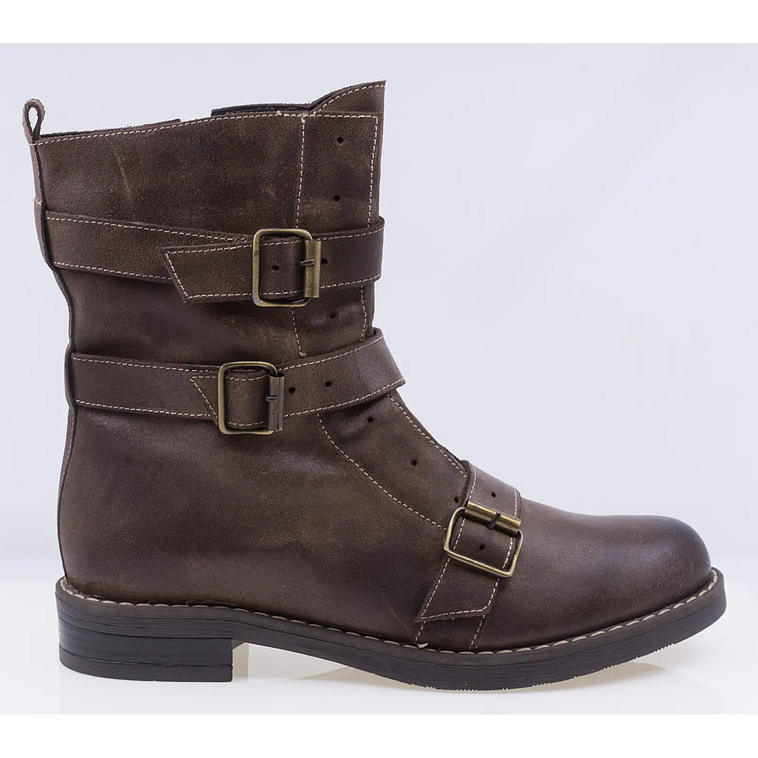 Ghete dama casual piele naturala Caspian Sandra maro