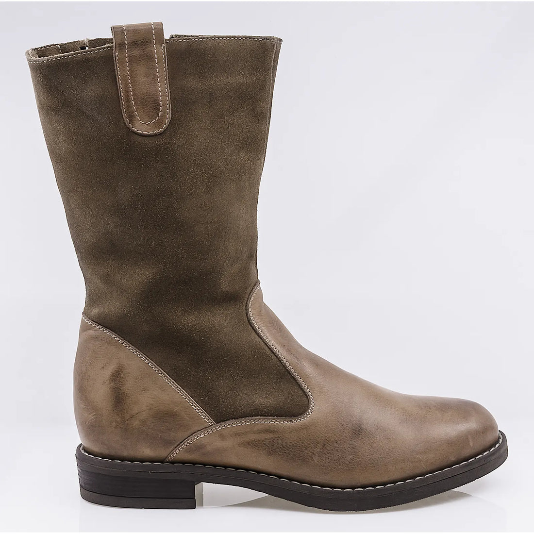 Ghete dama casual piele naturala Caspian 2276 bej