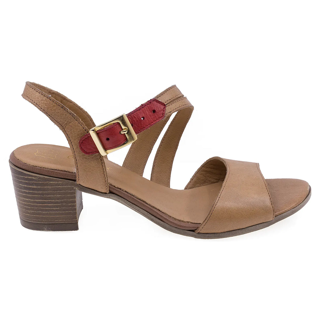 Sandale Dama, Caspian, CAS, 55, Casual, Piele naturala, Cappuccino