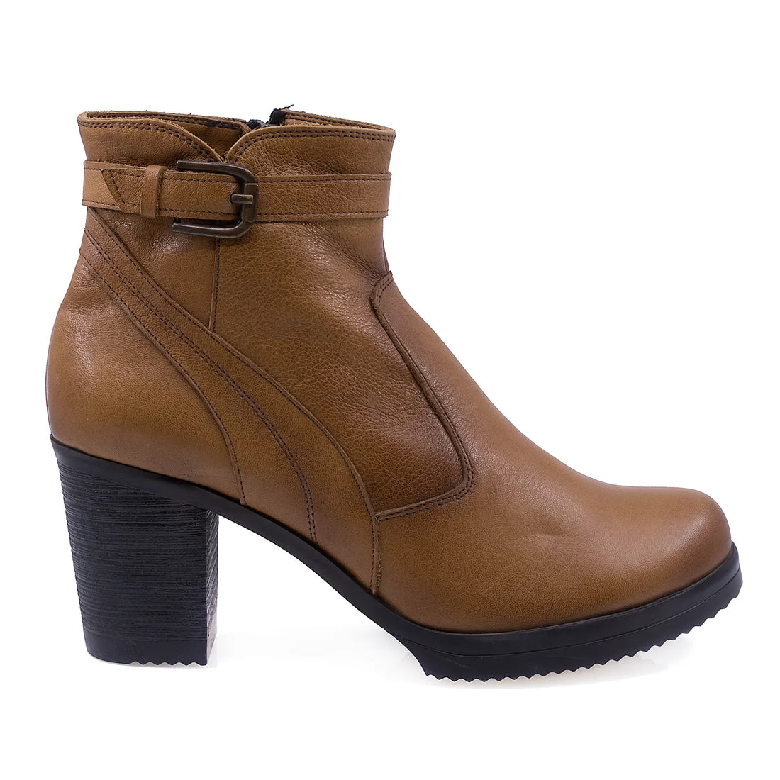 Ghete dama casual piele naturala Caspian 2022 coniac