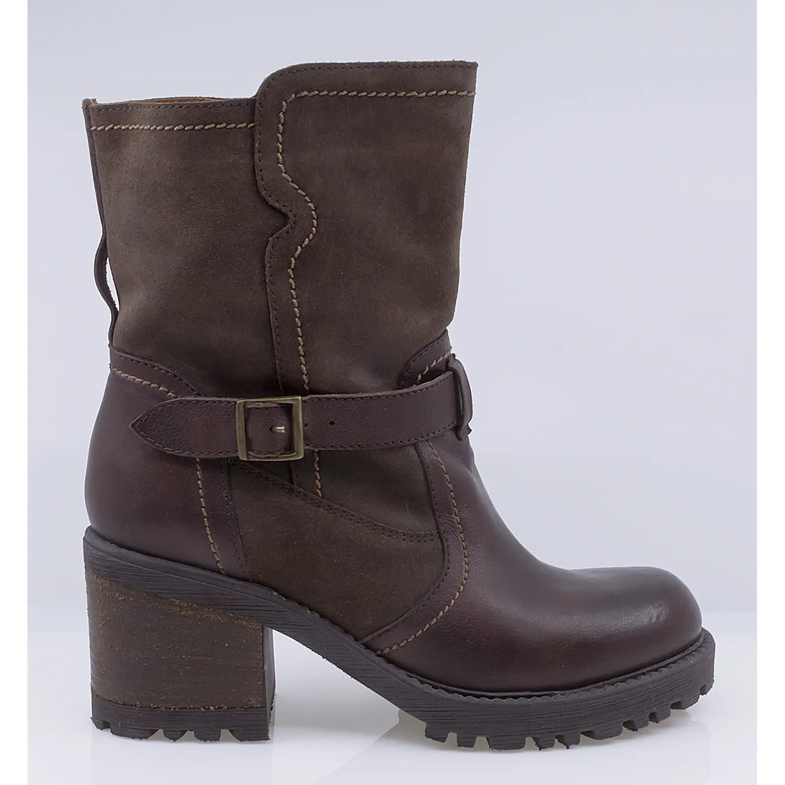 Ghete dama casual piele naturala Caspian Aris maro