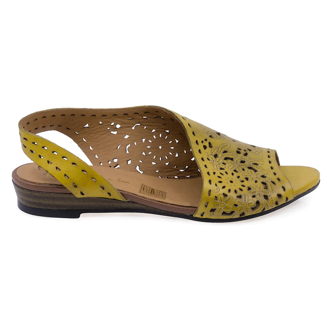 Sandale Dama, Caspian, Cas, 712, Casual, Piele Naturala, Mustar