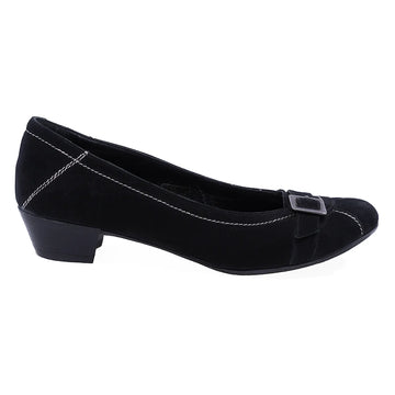 Pantofi dama casual piele naturala intoarsa Caspian 80 negru