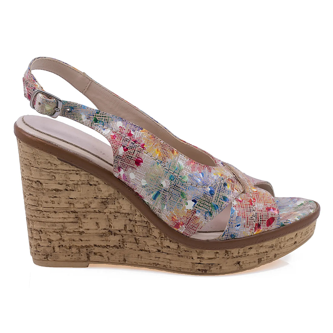 Sandale Dama, Caspian, CAS, T27, Casual, Piele naturala, Flori