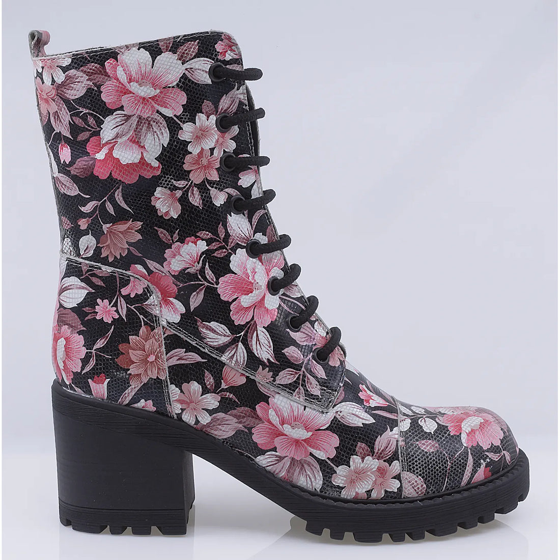 Ghete dama casual piele naturala florantic Caspian Xenia flori