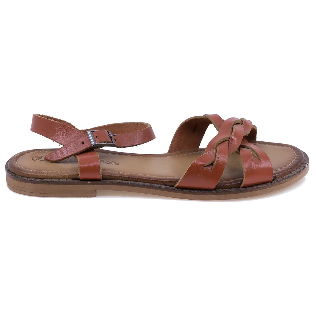 Sandale dama, Caspian, Cas-306, Casual, pPele naturala, Orange