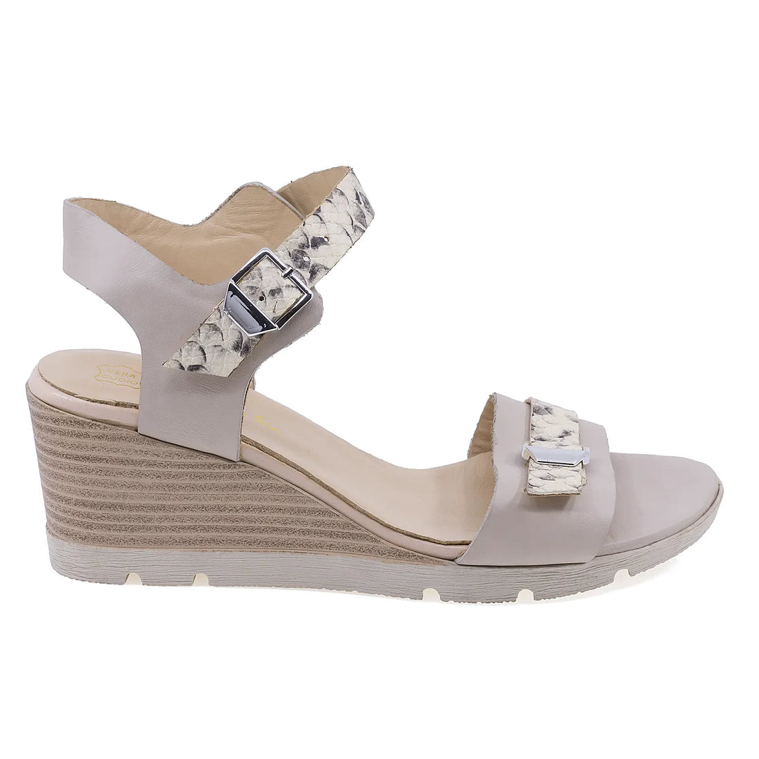 Sandale Dama, Caspian, CAS, Vanda, Casual, Piele naturala, Bej croco