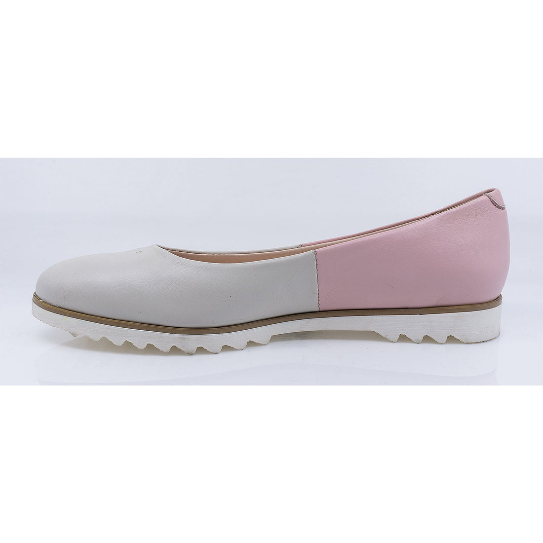 Balerini dama, CAS-Corida, casual, piele naturala, roz