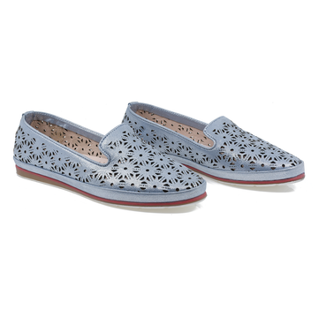 Balerini Dama Caspian, Cas-1342-841, Casual, Piele Naturala, Albastru
