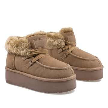 Ghete Dama, ENERGY, ENG-I 1270, Casual, Piele intoarsa, Camel