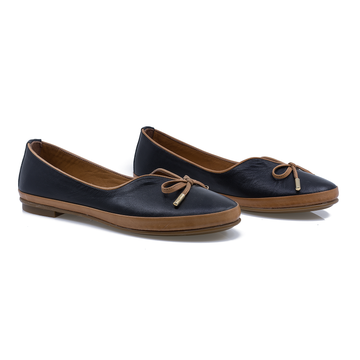 Balerini Dama Caspian, Cas-229-2032, Casual, Piele Naturala, Negru