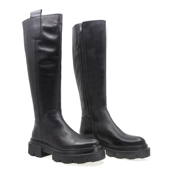 Cizme Dama, Caspian, Cas-3671, Casual, Piele Naturala, Negru
