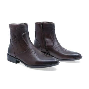 Ghete dama Caspian, Cas-Z2653, casual, piele naturala maro