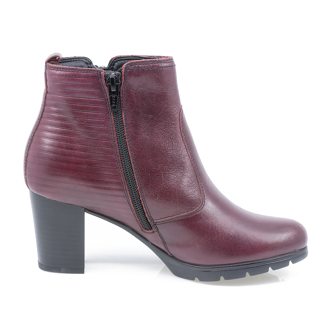 Ghete Dama, Caspian-Cas-5021, Casual, Piele Naturala, Bordo
