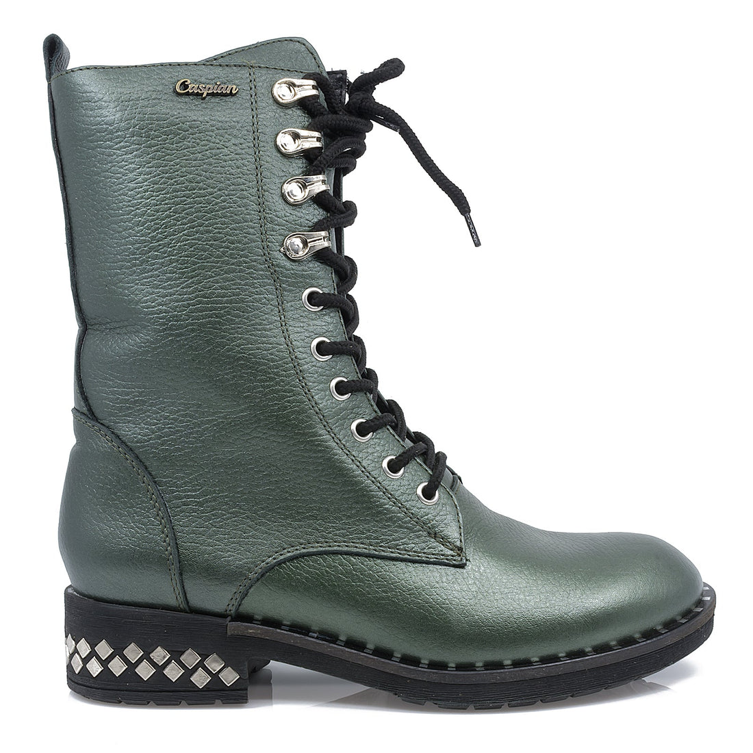 Ghete dama, Caspian, Cas-Dacota, casual, piele naturala, verde