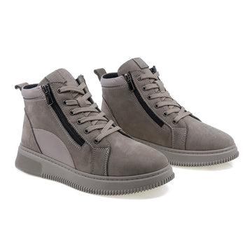 Ghete dama, Caspian, Cas-Emi, casual, piele intoarsa, gri