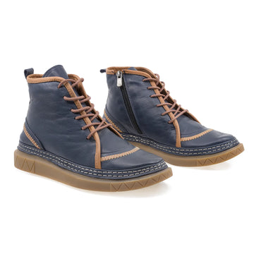 Ghete Dama, Caspian, Cas-Fe17(04-06), Casual, Piele naturala, Albastru