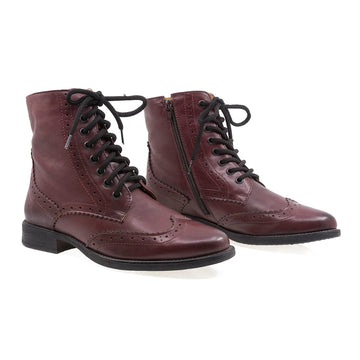 Ghete Dama, Caspian, Cas-Mania/2, Casual, Piele naturala, Bordo
