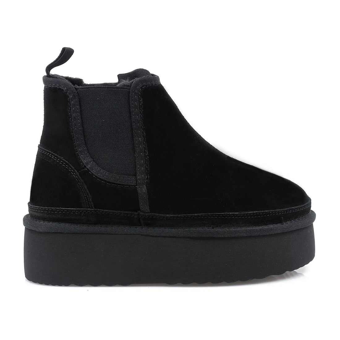 Ghete Dama, ENERGY, ENG-1258, Casual, Piele naturale intoarsa, Negru