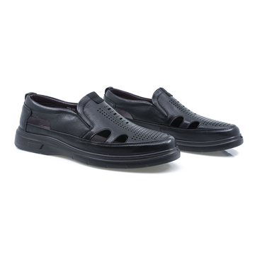 Pantofi Barbati, 883-L99, CASUAL, Piele Naturala, NEGRU