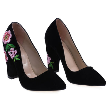 Pantofi Dama, Amy Scott, ASC, 399, Eleganti, Catifea, Negru