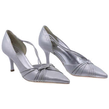 Pantofi Dama, 7600, Eleganti, Piele naturala, Gri