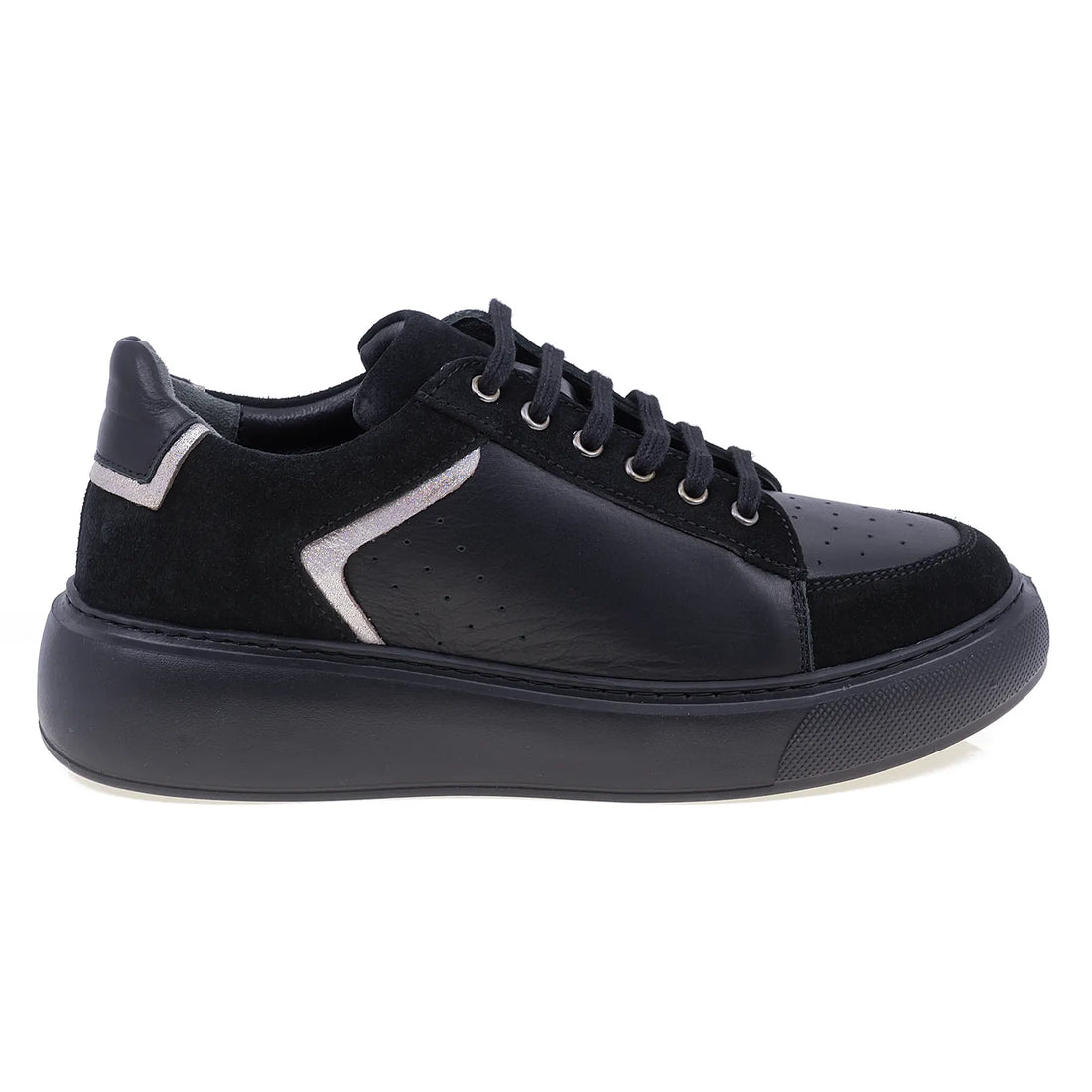 Pantofi dama, Caspian, Cas-071, Casual, Piele naturala, Negru