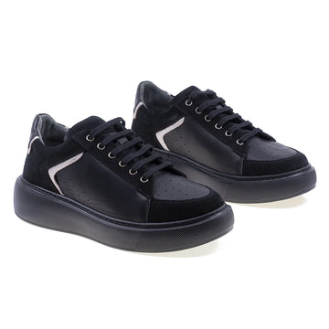 Pantofi dama, Caspian, Cas-071, Casual, Piele naturala, Negru
