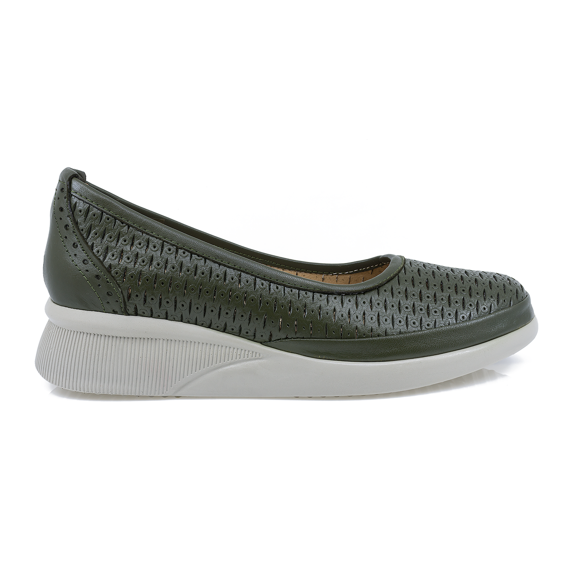 Balerini Dama, Caspian, 120-36012, Casual, Piele Naturala, Verde