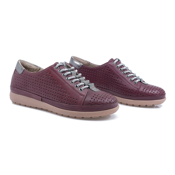 Pantofi Dama, Caspian, Cas-1220, Casual, Piele Naturala naturala, Bordo