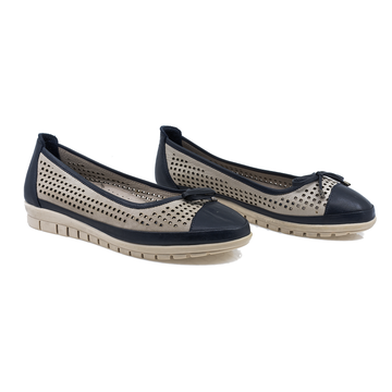 Balerini Dama Caspian, Cas-2104, Casual, Piele Naturala, Gri