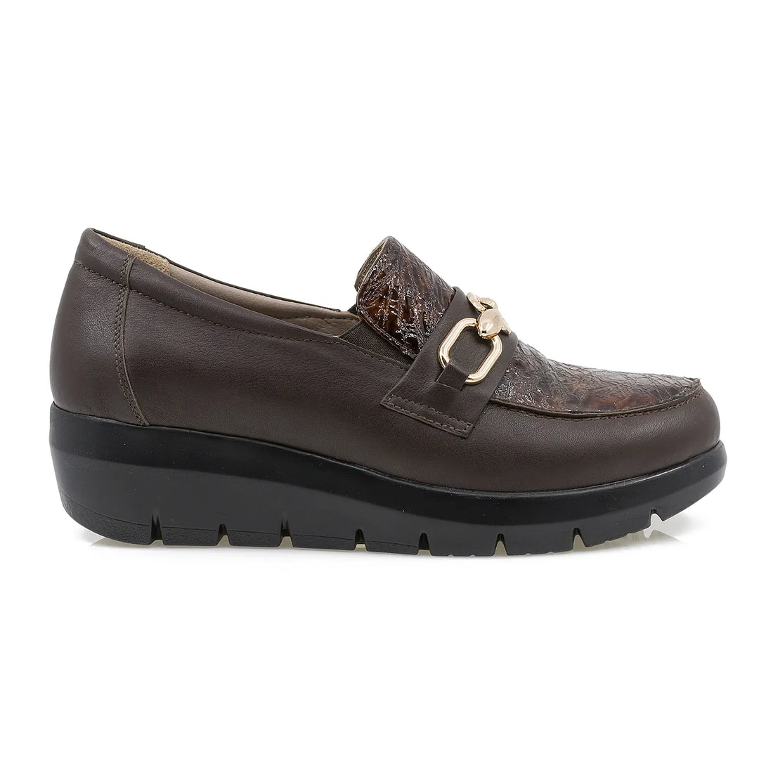 Pantofi dama, Caspian, Cas-23916, Casual, Piele naturala, Maro