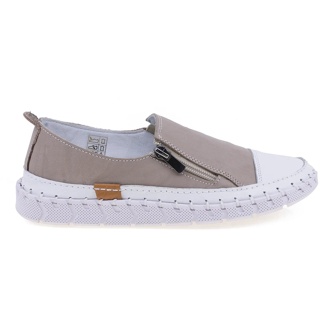 Pantofi dama, Caspian, Cas-24004, Casual, Piele naturala, Gri