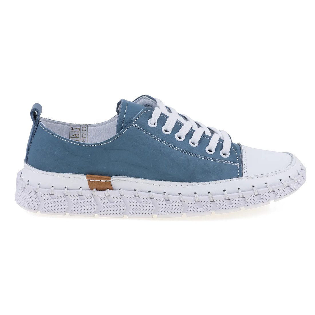 Pantofi dama, Caspian, Cas-24008, Casual, Piele naturala, Albastru
