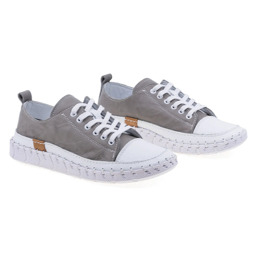Pantofi dama, Caspian, Cas-24008, Casual, Piele naturala, Gri