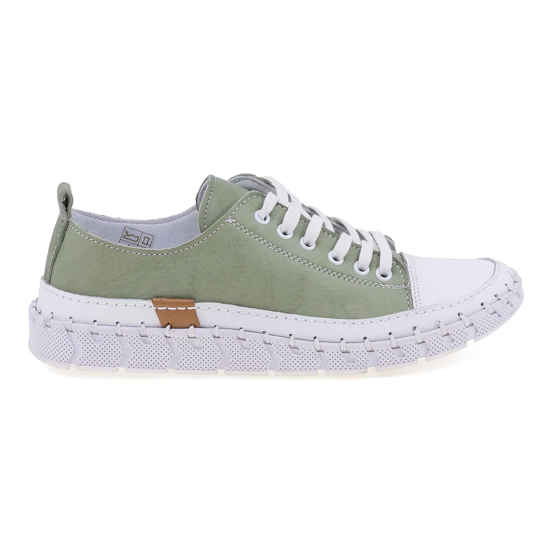 Pantofi dama, Caspian, Cas-24008, Casual, Piele naturala, Verde