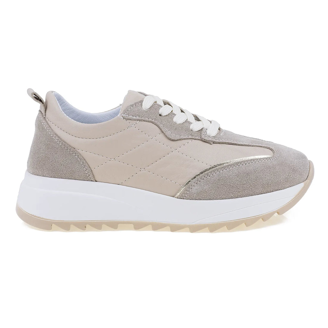 Pantofi dama, Caspian, Cas-2420, Casual, Piele naturala, Bej