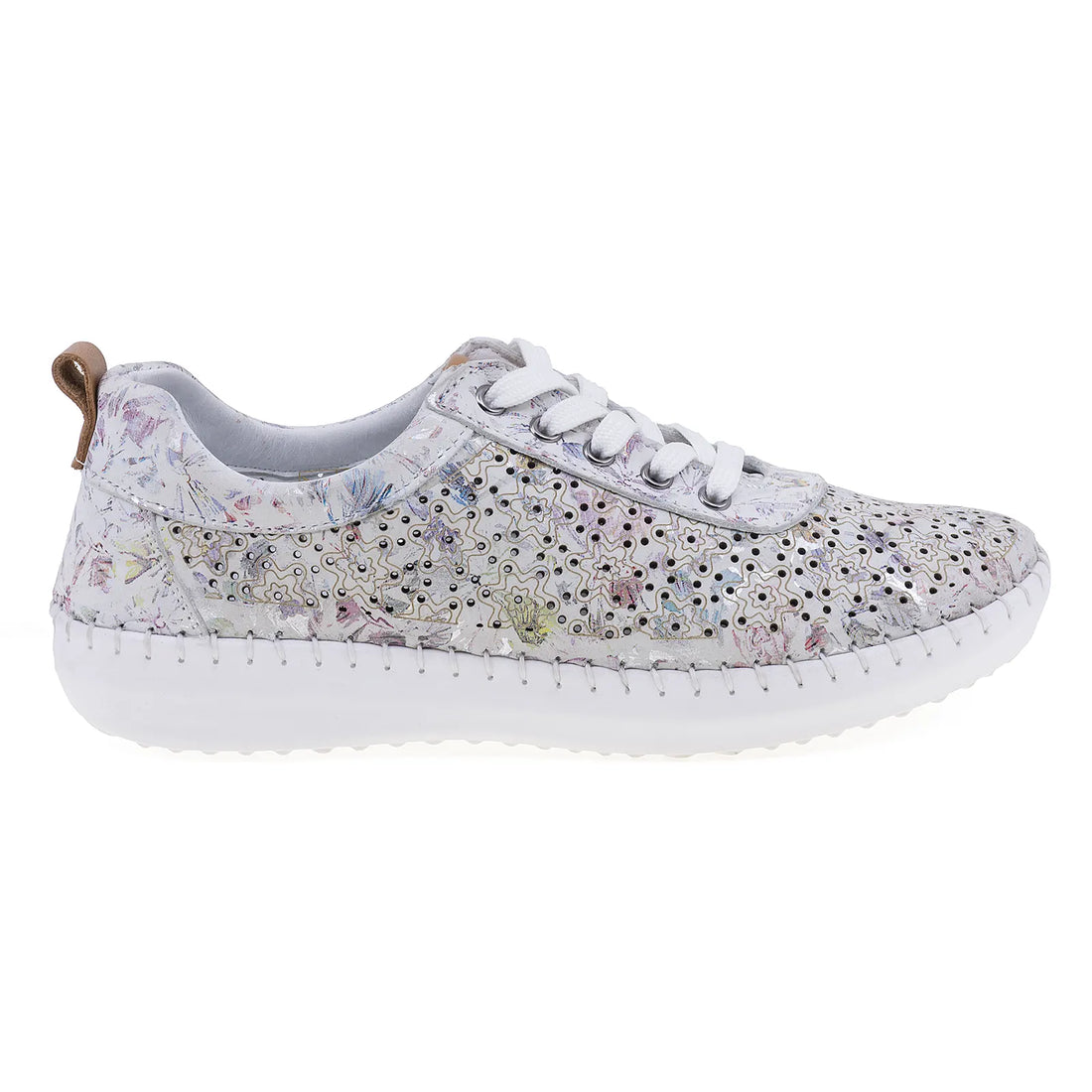 Pantofi dama, Caspian, Cas-24285, Casual, Piele naturala, Alb