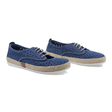 Pantofi Dama, Caspian, Cas-22, Casual, Piele Nabuc, Bleumarin