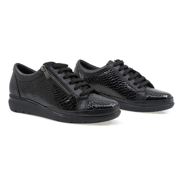 Pantofi Dama, Caspian, Cas-5500/1-5644, Casual, Piele lacuita, Negru