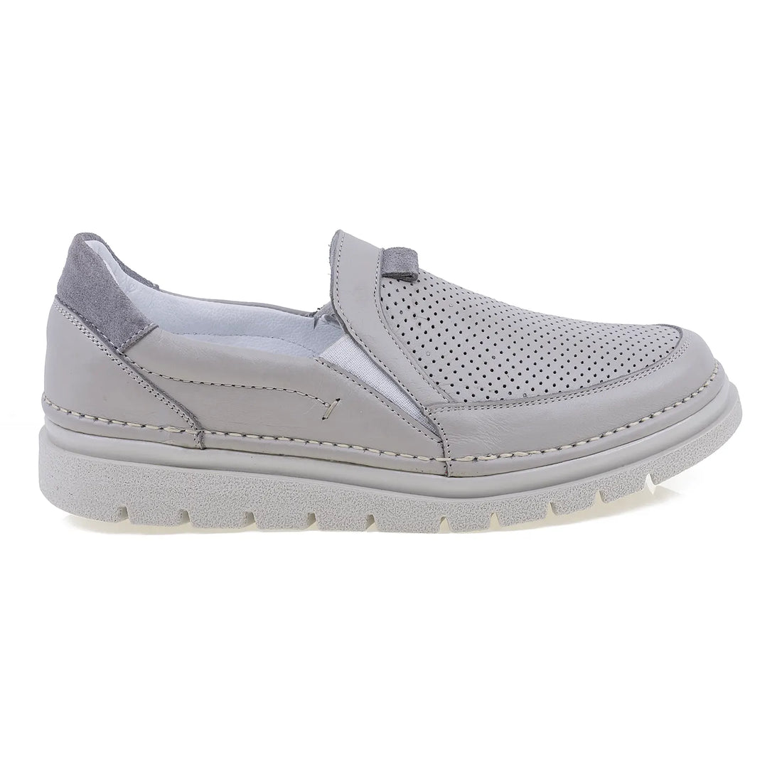 Pantofi dama, Caspian, Cas-6205, Casual, Piele naturala, Gri